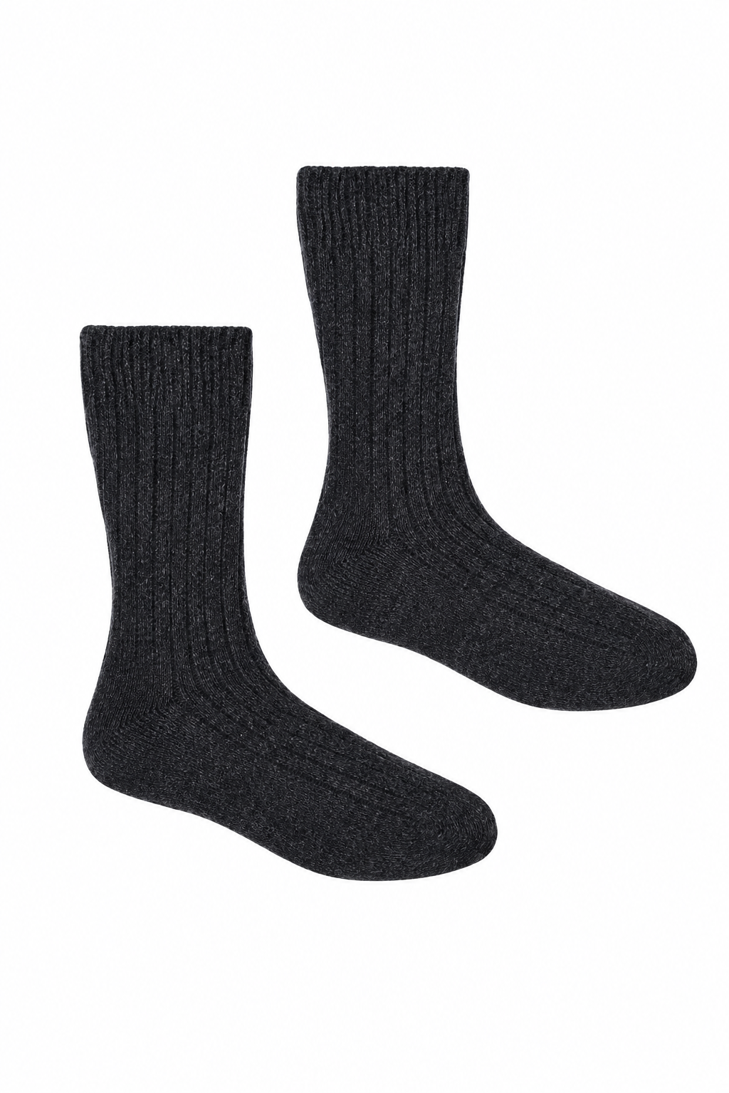 Charcoal Merino Possum Rib Socks