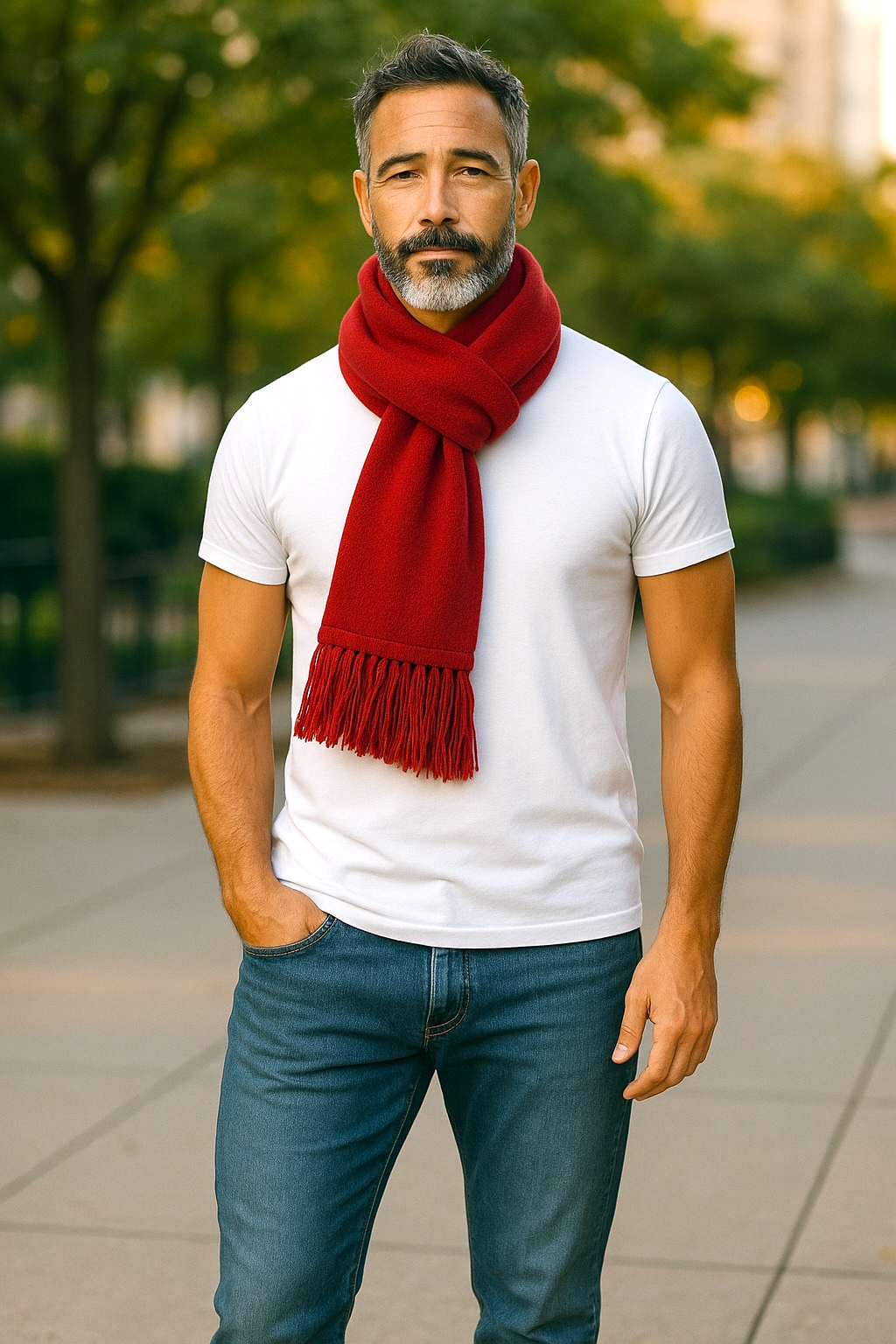 Red Possum Merino Silk Plain Tubular Scarf
