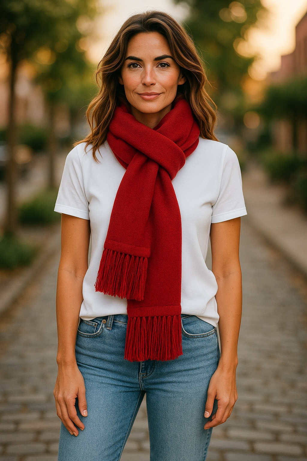 Red Possum Merino Silk Plain Tubular Scarf