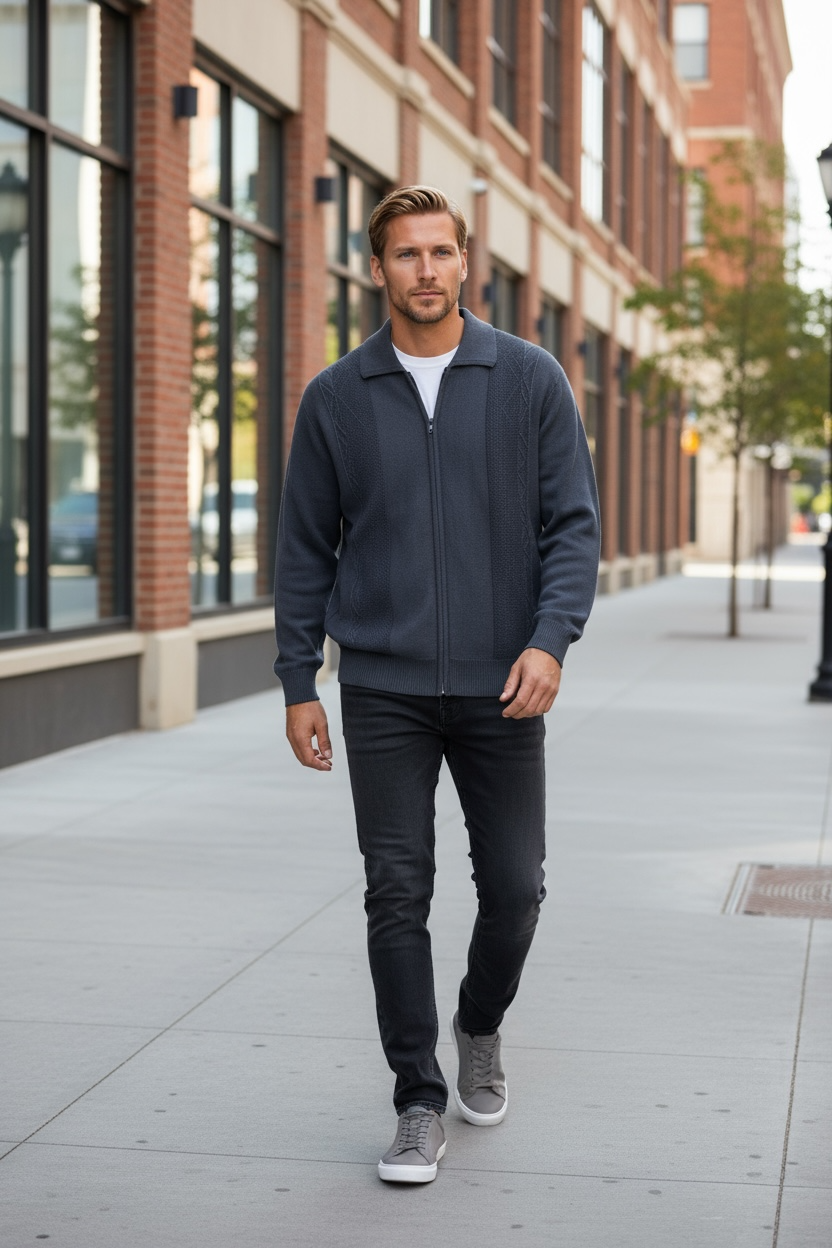 Slade Blue Tradewinds By Ansett Full Zip Jacket