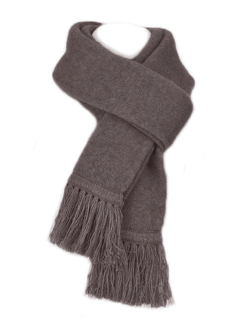 Bark Possum Merino Silk Plain Tubular Scarf