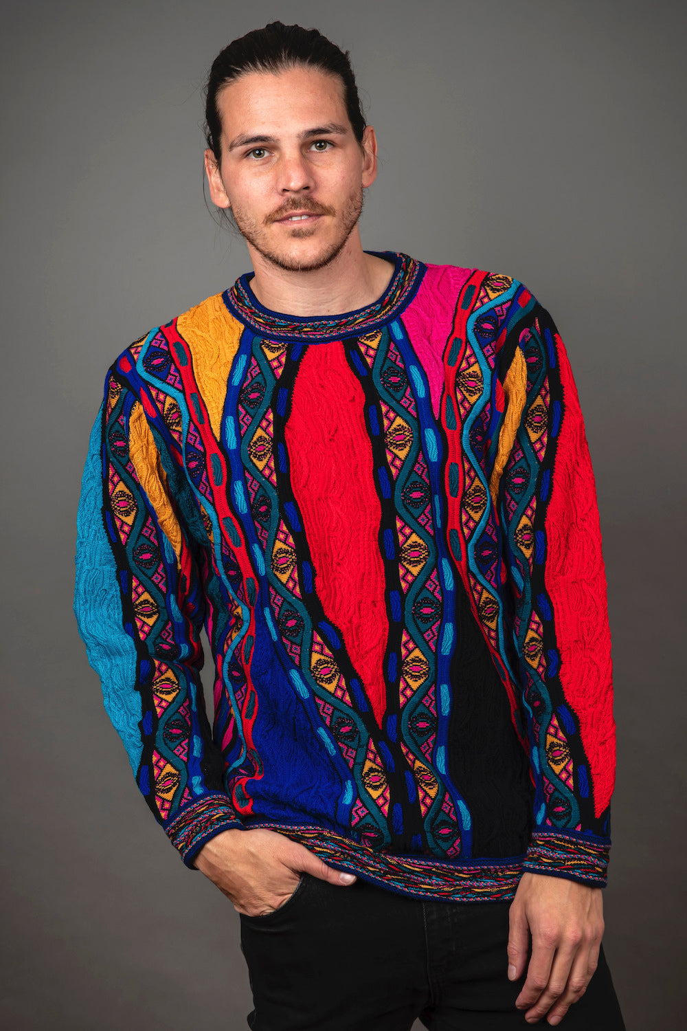 Mati - Bright Sweater Jumper Merino Wool 3D Geccu Knitwear