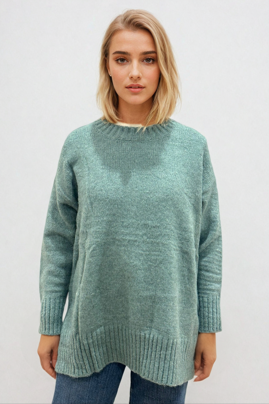 Mint Sloppy Women's Crew Neck Jumper