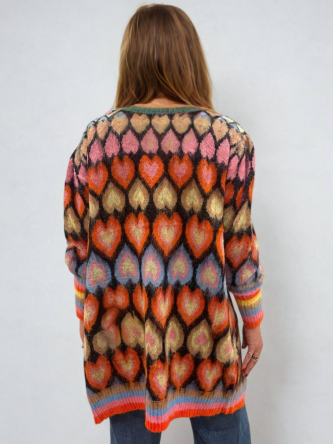 Heart Fluffy Oversized Cardigan