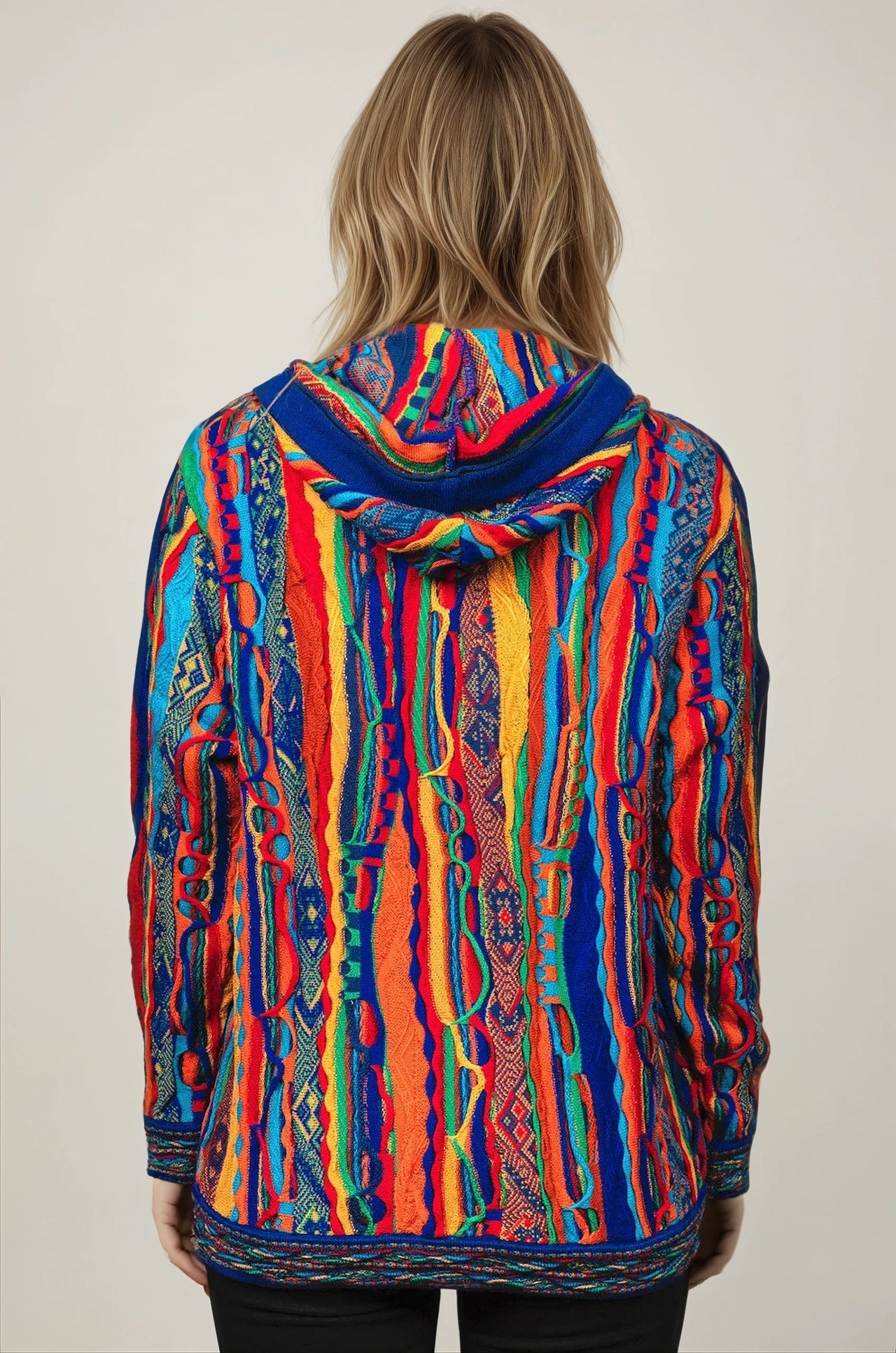 Kanga - Bright Zip Hood Sweater Jacket Merino Wool 3D Geccu Knitwear