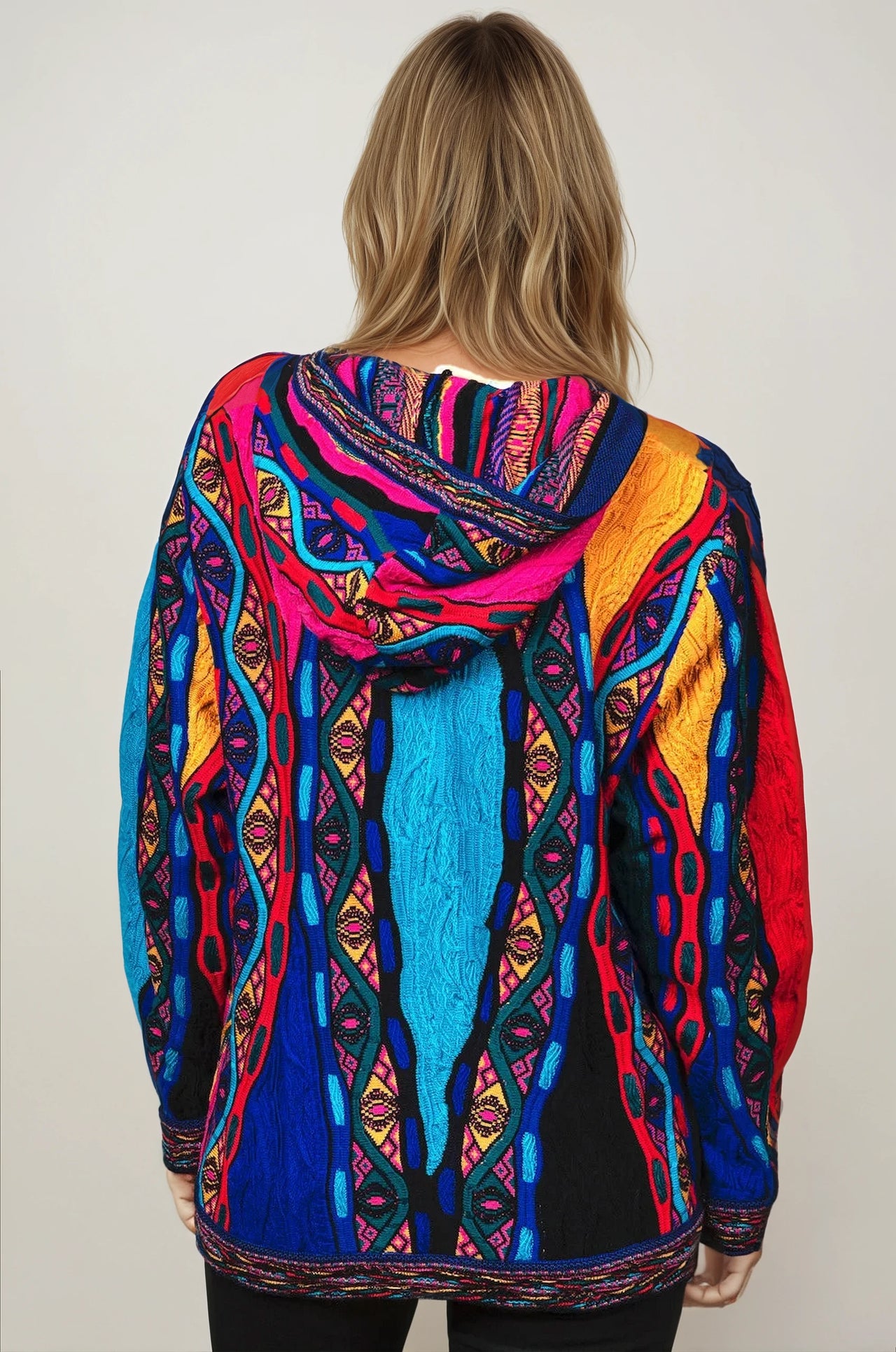 Mati - Bright Zip Hood Sweater Jacket Merino Wool 3D Geccu Knitwear