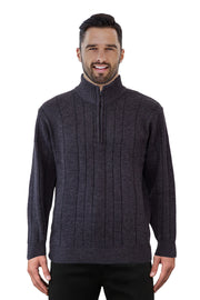 9905 Charcoal Half Zip - Tradewinds By Ansett Ansett Plain Knitwear