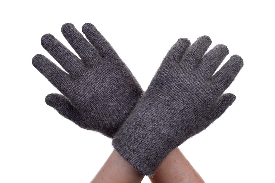 Bark Possum Fur Merino Full Finger Gloves