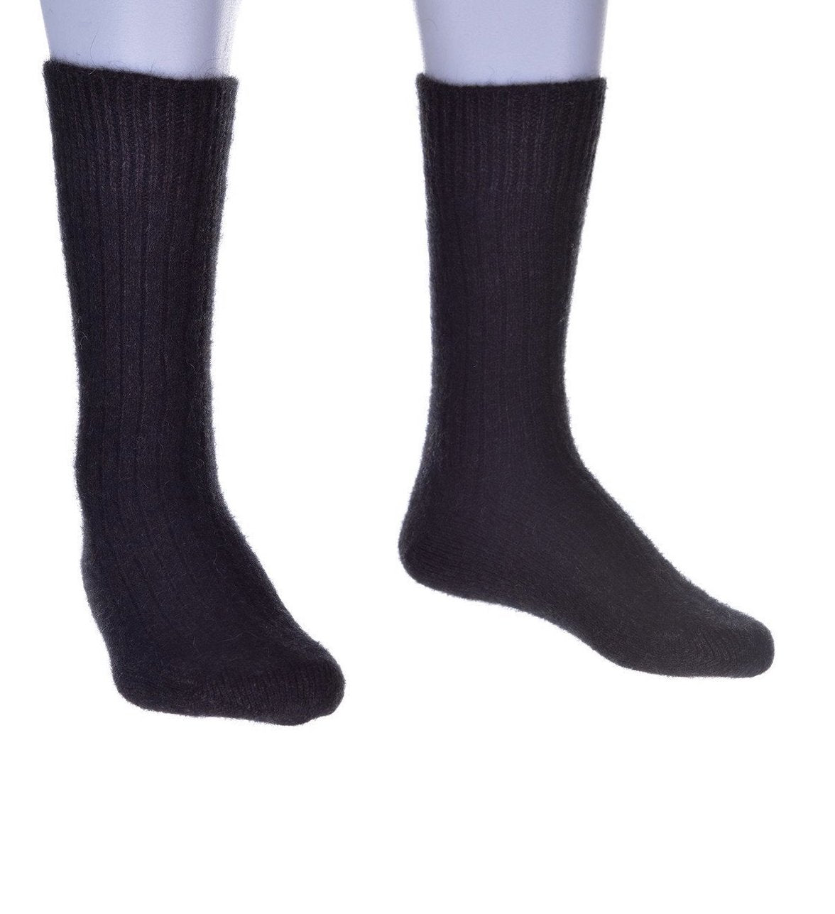 Charcoal Merino Possum Rib Socks