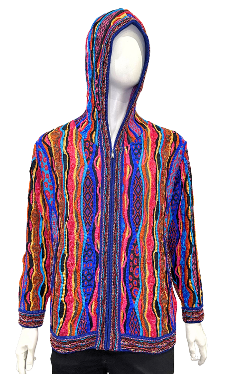 Force - Bright Zip Hood Sweater Jacket Merino Wool 3D Geccu Knitwear