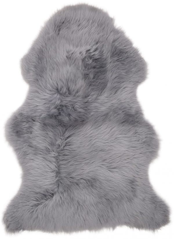 XXXL Long Wool Sheepskin Rug - Grey